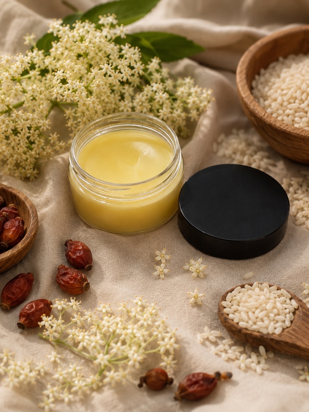 Orchid & Vine The Balm Skincare Moisturizer Elderflower Rice Almond & Rosehip